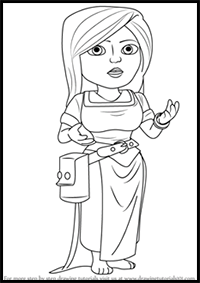 How to Draw Villager from Clash of the Clans