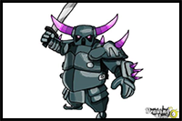 How to Draw P.E.K.K.A from Clash of Clans