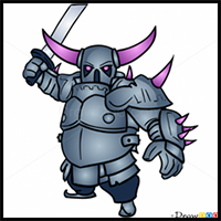 How to Draw P.E.K.K.A, Clash of Clans
