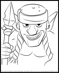 How to Draw Spear Goblins from Clash Royale