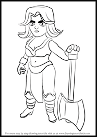 How to Draw Valkyrie from Clash of the Clans