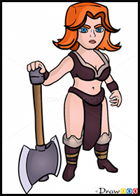 How to Draw Valkyrie, Clash of Clans