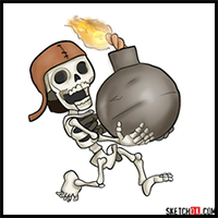 How to Draw Wall Breaker from Clash of Clans