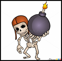 How to Draw Wall Breaker, Clash of Clans