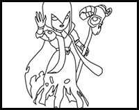 How to Draw Clash of Clans Characters Witch Troops - Step by Step Drawing Tutorial Easy
