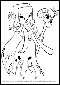 How to Draw Witch from Clash of the Clans