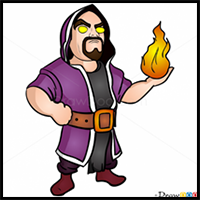 How to Draw Wizart, Clash of Clans