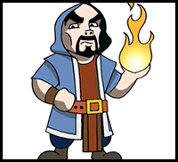 How to Draw Clash of Clans | Wizard