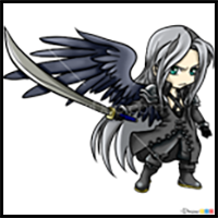 How to Draw Sephiroth Chibi, Final Fantasy