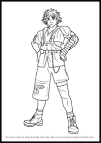 How to Draw Tidus from Final Fantasy X