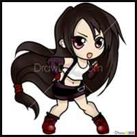 How to Draw Tifa Chibi, Final Fantasy