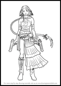 How to Draw Yuna from Final Fantasy X