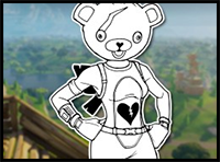 How to Draw CUDDLE TEAM LEADER (Fortnite: Battle Royale) Drawing Tutorial