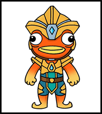 How to Draw Atlantean Fishstick | Fortnite Season 3