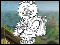 How to Draw TOMATOHEAD (Fortnite: Battle Royale) Drawing Tutorial