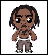How to Draw Travis Scott New Fortnite Skin