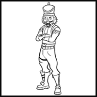 How to draw Crackshot from Fortnite