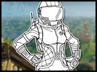 How to Draw DARK VANGUARD (Fortnite: Battle Royale) Drawing Tutorial