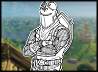 How to Draw the BLACK KNIGHT (Fortnite: Battle Royale) Drawing Tutorial