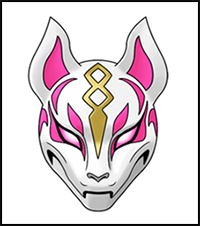 How to Draw Fortnite Max Drift Skin Mask