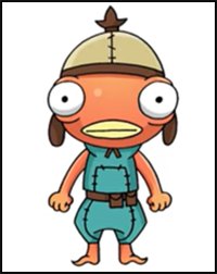 How to Draw Fortnite | Fishstick | Step-by-Step