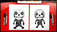 How To Draw The Skull Trooper From Fortnite