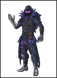 How to Draw Raven Full Body Fortnite Battle Royale