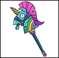 How to Draw Fortnite Weapons | Rainbow Smash