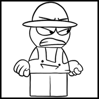 How to draw Disruption Bambi from FNF