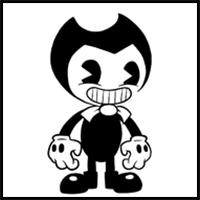 How to draw Cartoon Bendy (FNF: Indie Cross)