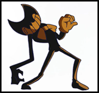 How to Draw FNF MOD Character - Indie Cross Bendy Easy Step by Step