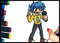 How to Draw Bob and Bosip Mod FNF - Bob and Bosip FNF
