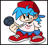 How to Draw HD Boyfriend - Friday Night Funkin Mod | FNF | Easy Step by Step Drawing Tutorial