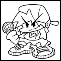 How to draw Hellbeats Boyfriend