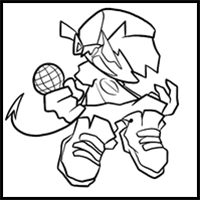 How to draw Soul Boyfriend from FNF