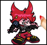 How to Draw CASSANDRA from Friday Night Funkin Mod - Cassandra FNF