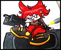 Draw Cassandra Friday Night Funkin Cassandra over Girlfriend Mod