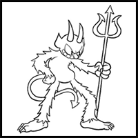 How to draw The Devil (FNF: Indie Cross)