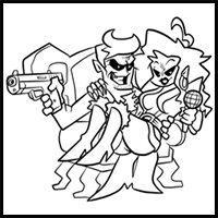 How to draw Daddy Dearest and Mommy Mearest together