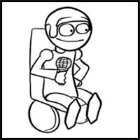 How to draw Dave from FNF