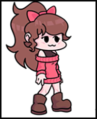 How to Draw Soft Girlfriend Grace - Friday Night Funkin Mod | FNF | Step by Step Drawing Tutorial