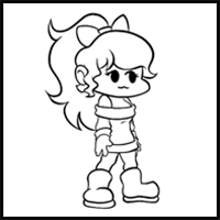 How to draw Soft Girlfriend (FNF: Soft)