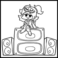 How to draw Girlfriend FNF Vs. Big Brother