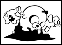 How to draw Jake – FNF: CN Takeover