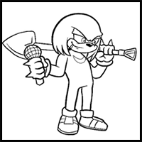 How to draw Knuckles (Tails Gets Trolled)