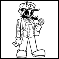 How to draw I HATE YOU Luigi