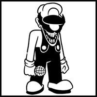 How to draw Mario.EXE GB (True Form)