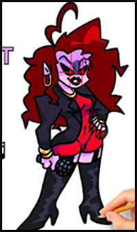 How to Draw Mommy Mearest - Friday Night Funkin | FNF | Easy Step by Step Drawing Tutorial