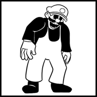 How to draw MX (MARIO EXE)