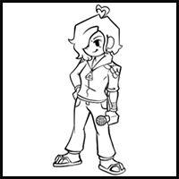 How to draw Tari – FNF Meta Runner